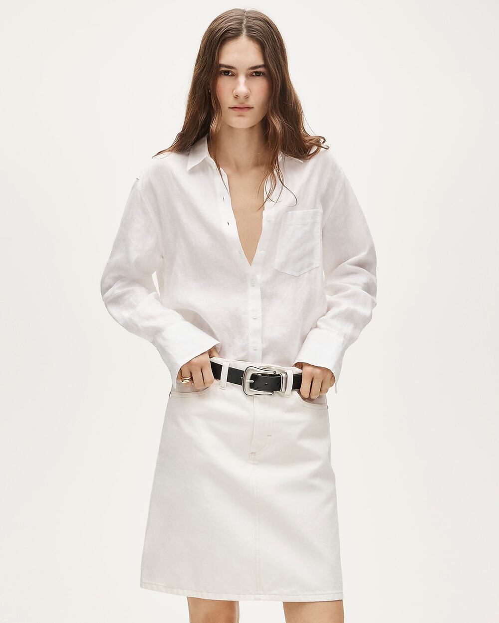 J.Crew Garçon Old Money Classic ButtonUp Shirt Baird McNutt Irish Linen White 10